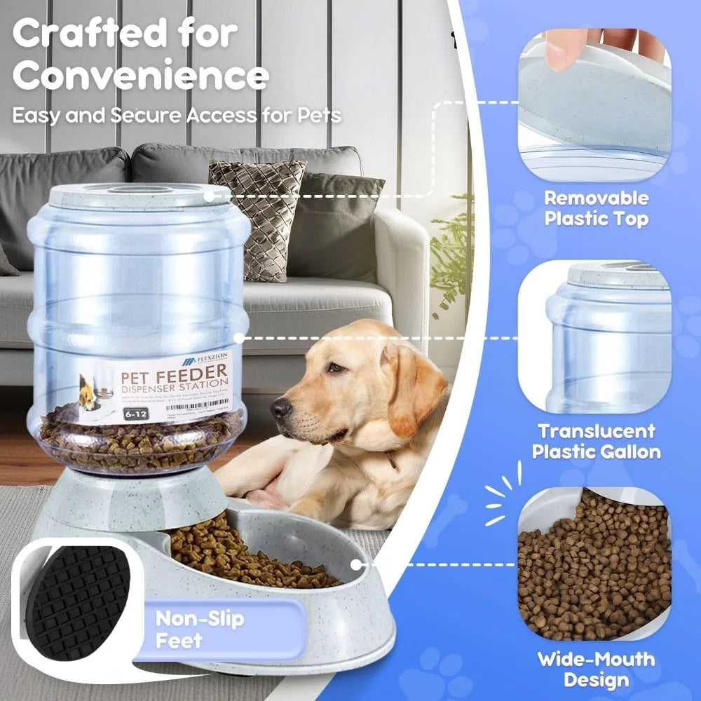 Hign-concerned Gravity Pet Feeder Dispenser For Dry Food