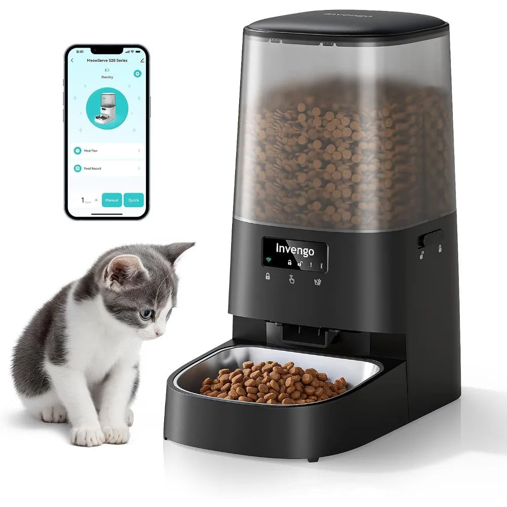 MeowServe S20 Automatic Cat Feeder With Stainless Steel Bowl