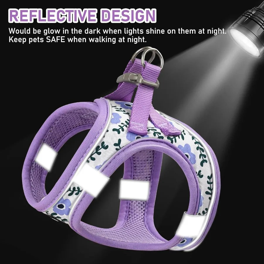 High-Concerned All-Weather Reflective-Protection Harness-Collar and Leash Set for Pets