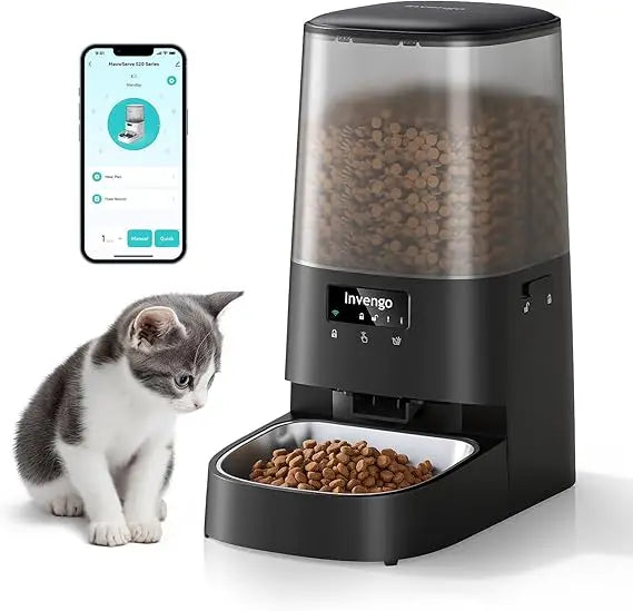 MeowServe S20 Automatic Cat Feeder With Stainless Steel Bowl