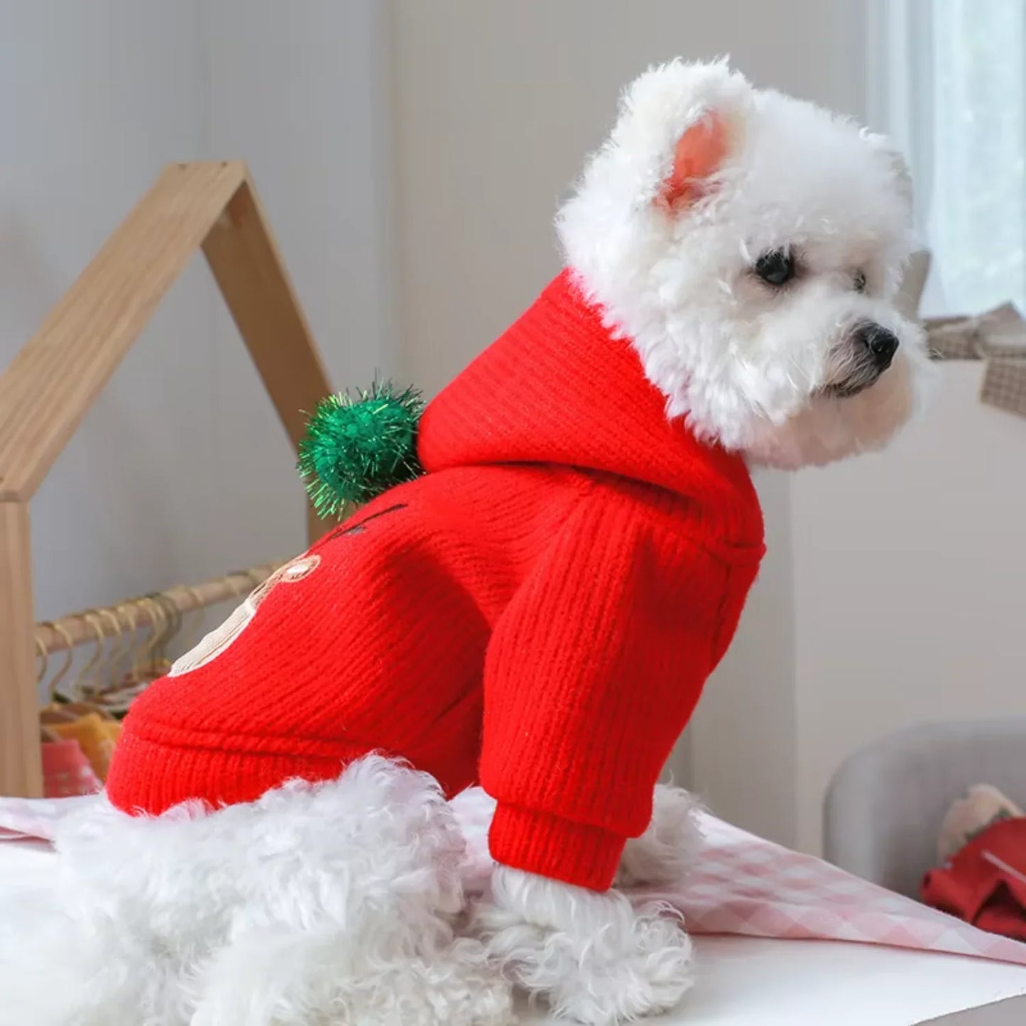 Winter Dog Coat Dress Warm Puppy Outfit Christmas Style
