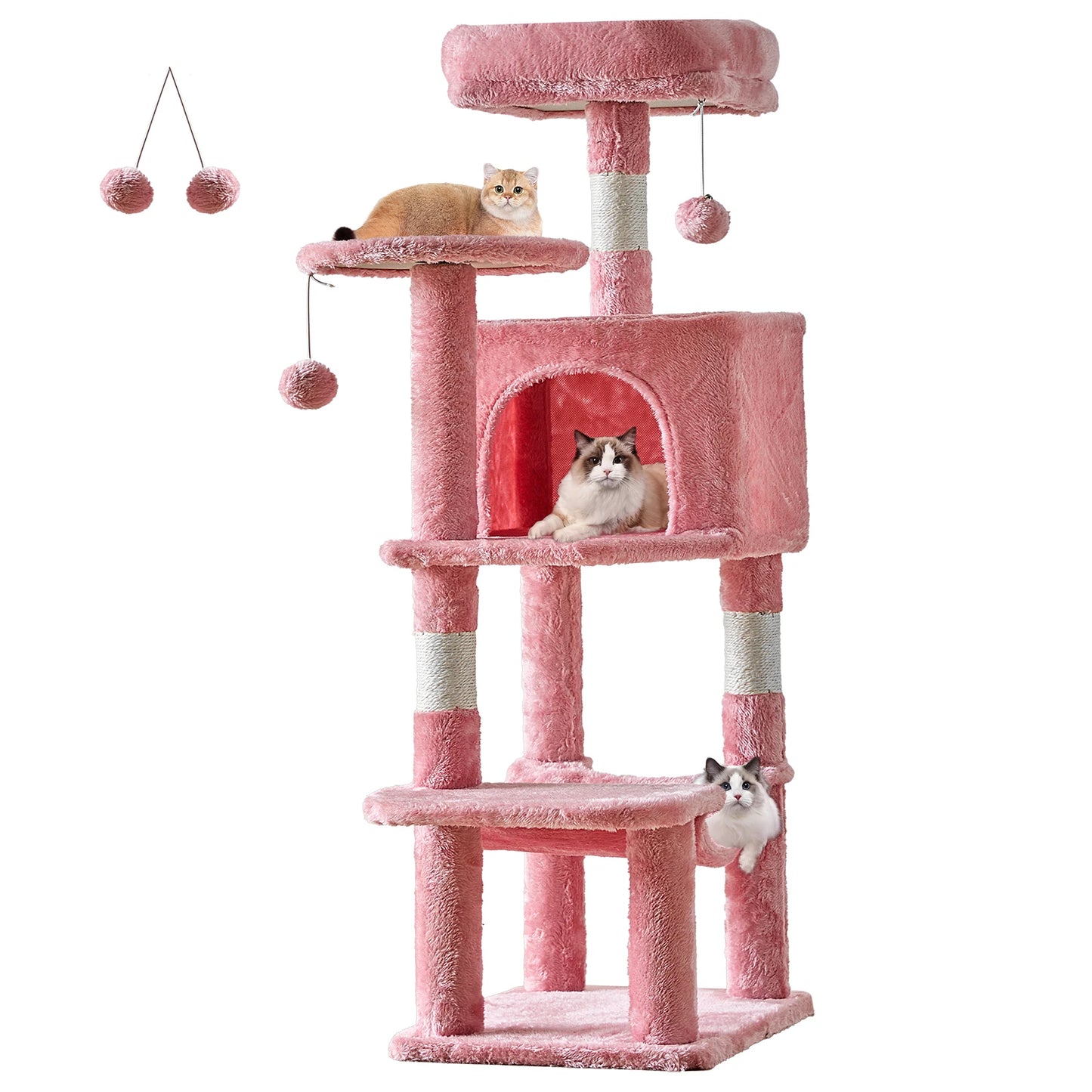 JHK Cat Tree Multi Level Indoor Climbing Tower With Sisal Posts