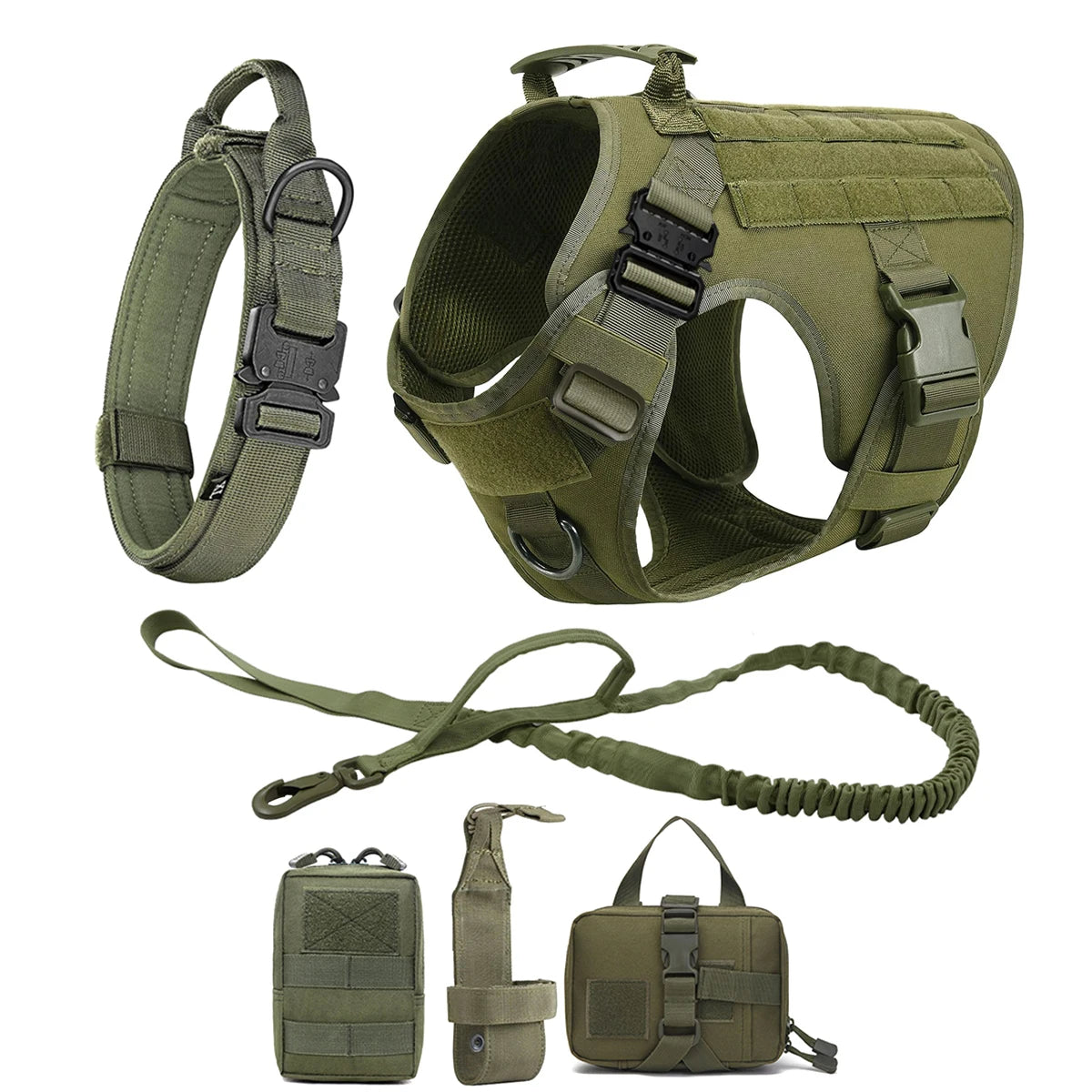 PATYOCATCN Tactical Dog Harness With MOLLE Pouches For Training