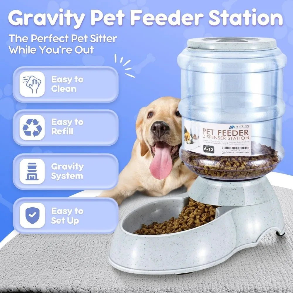 Hign-concerned Gravity Pet Feeder Dispenser For Dry Food