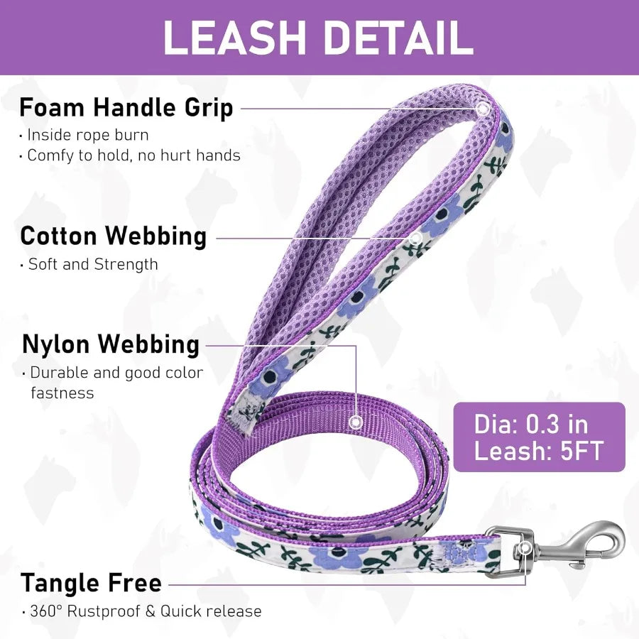High-Concerned All-Weather Reflective-Protection Harness-Collar and Leash Set for Pets
