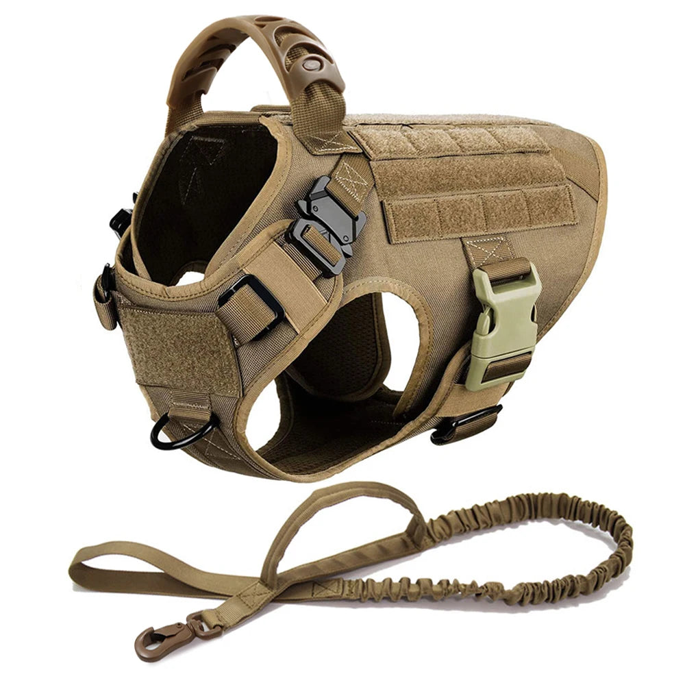 PETRAVELCN Tactical Dog Harness Leash Set For Working Dogs