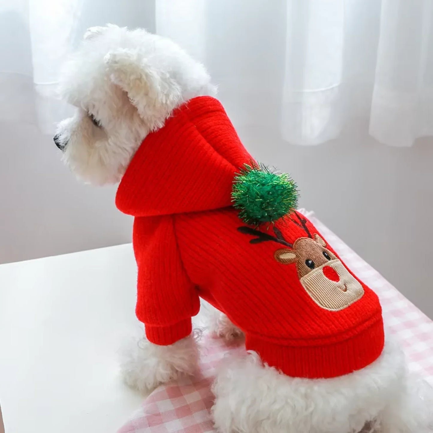 Winter Dog Coat Dress Warm Puppy Outfit Christmas Style