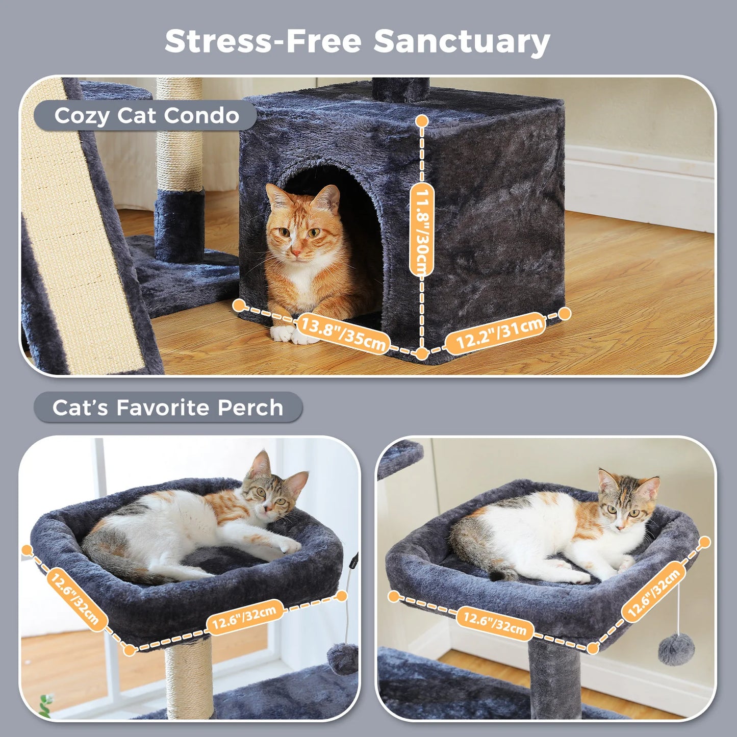 PAWZ Road Five Level Cat Tree Tower Sisal Scratching Posts