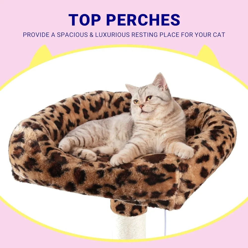 Indoor Corner Cat Tower With Cozy Baskets And Houses