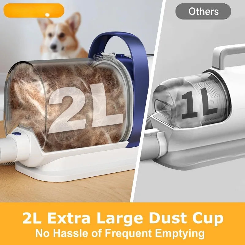 Dog Grooming Vacuum Kit With Clipper Nail Grinder