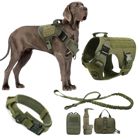 PATYOCATCN Tactical Dog Harness With MOLLE Pouches For Training