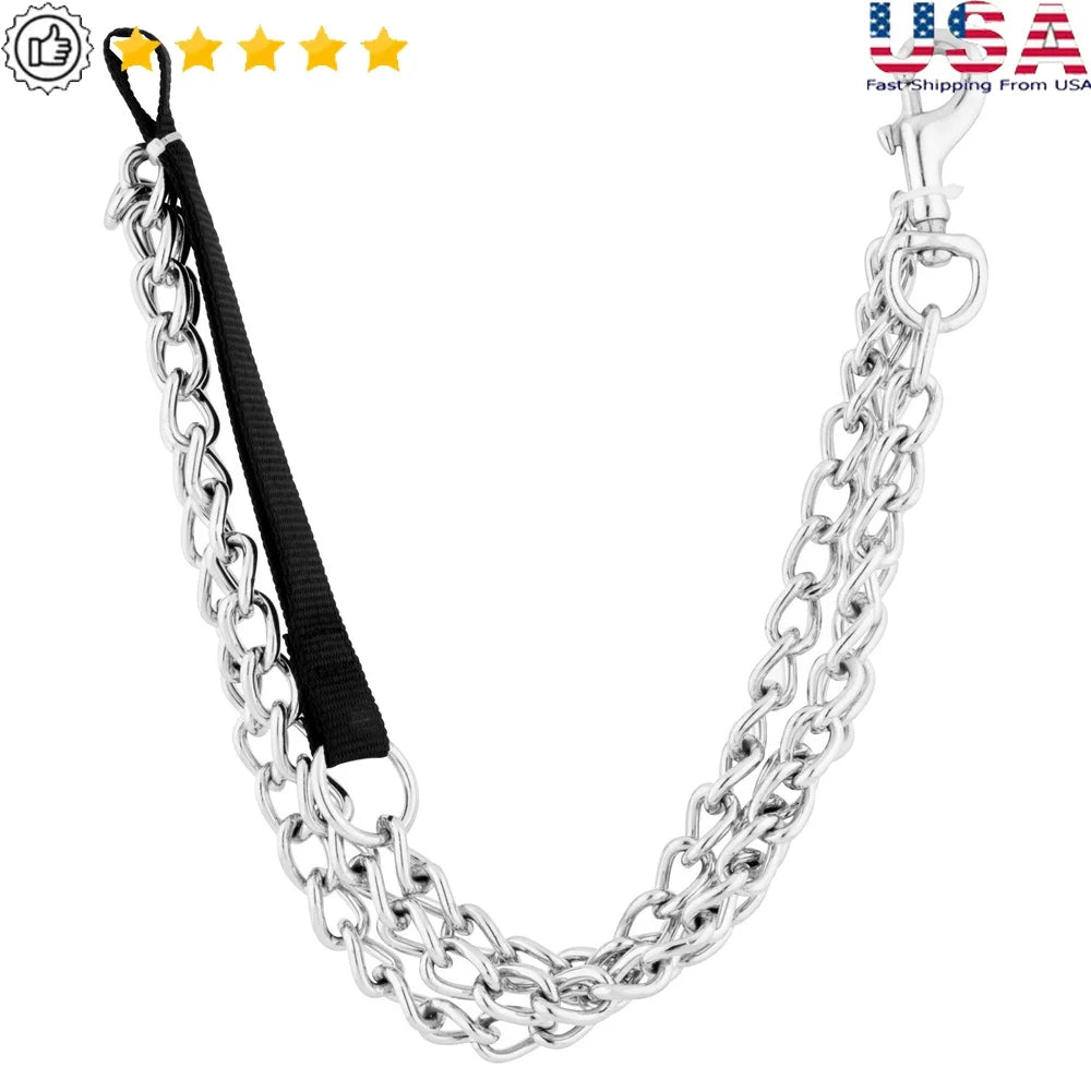 DUTRIEUX Heavy Duty Nylon Steel Chain Leash With Welded Links
