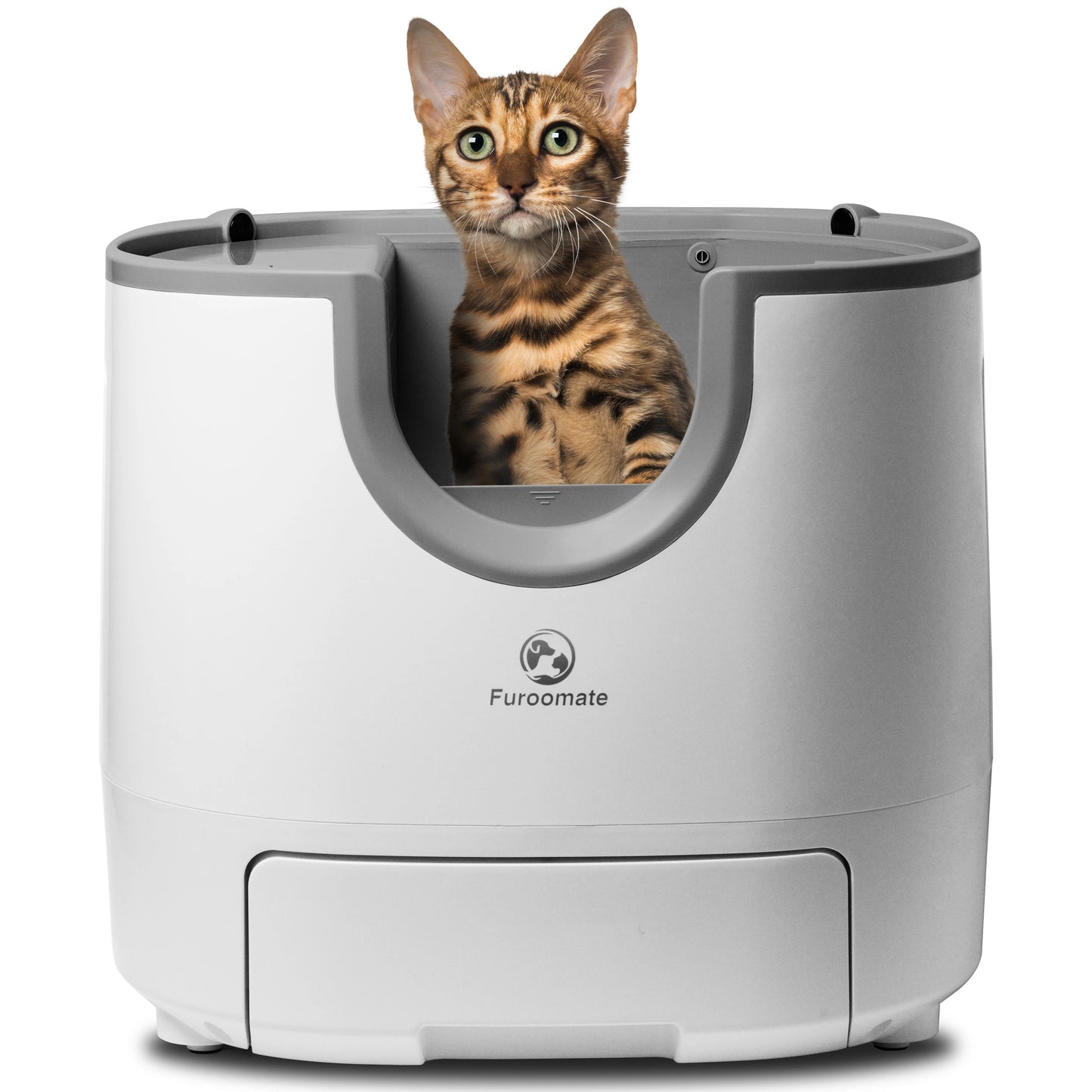 Furoomate Self Cleaning Cat Litter Box Open Top Safety Sensors
