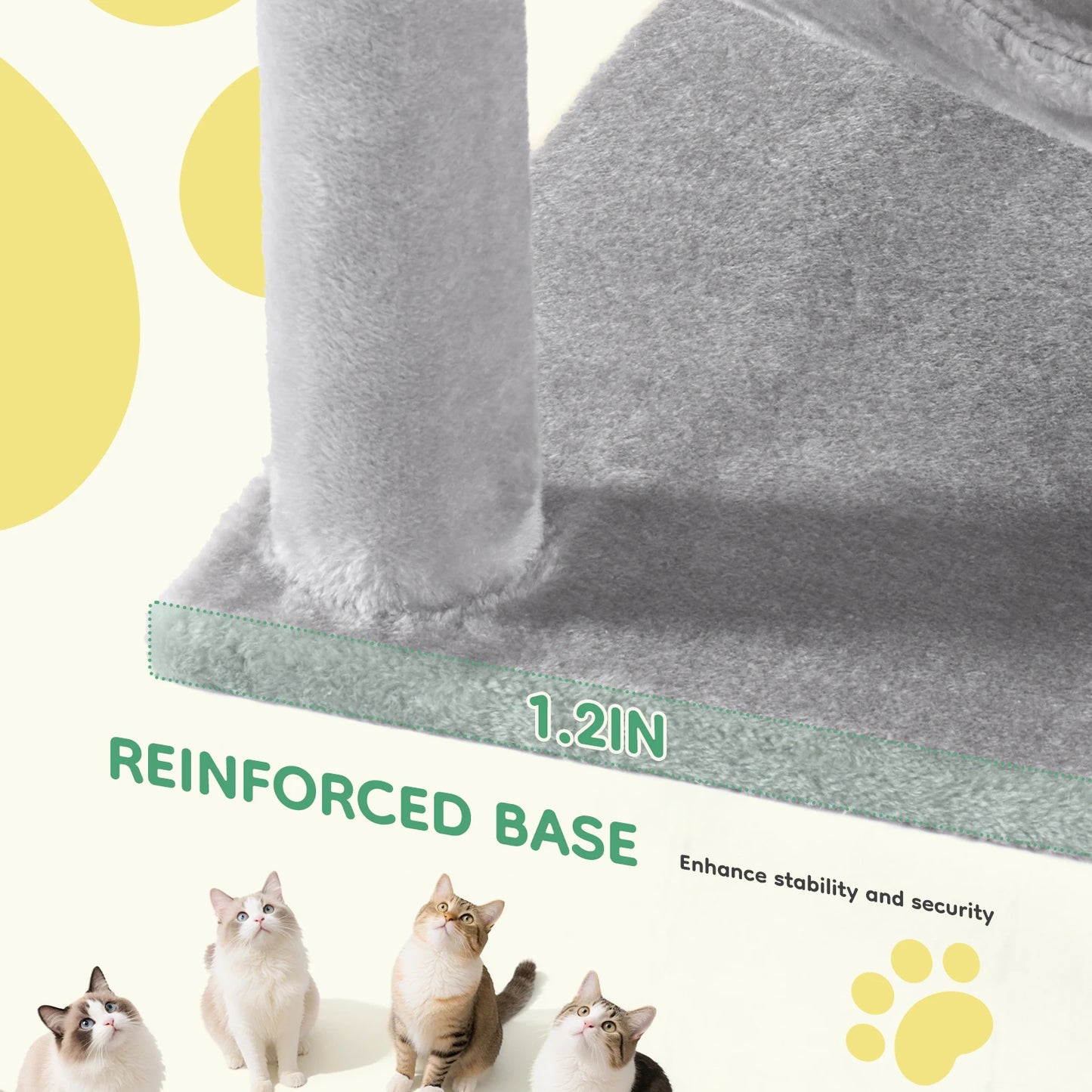 JHK Cat Tree Multi Level Indoor Climbing Tower With Sisal Posts