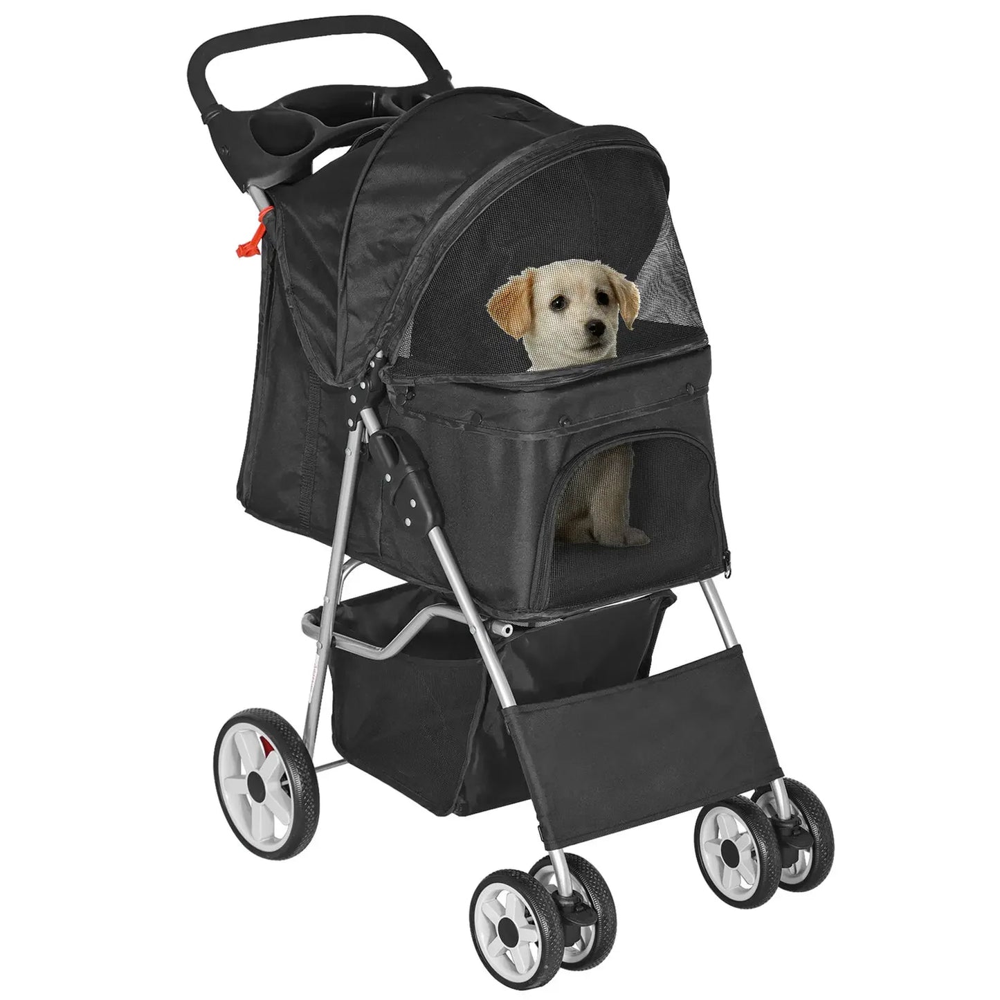 Hign-concerned Dog Stroller Travel Carrier Foldable Cart With Wheels