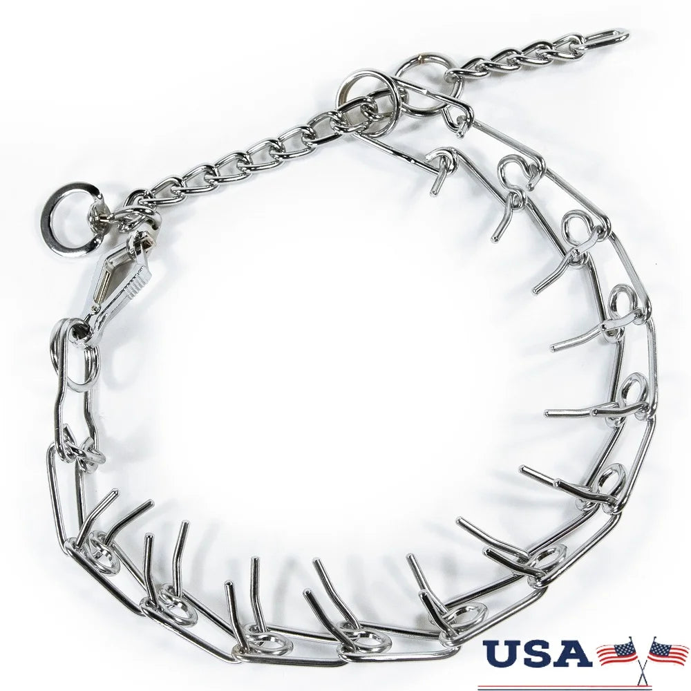 DUTRIEUX Pronged Training Collar Martingale Style Steel Leash Attachment