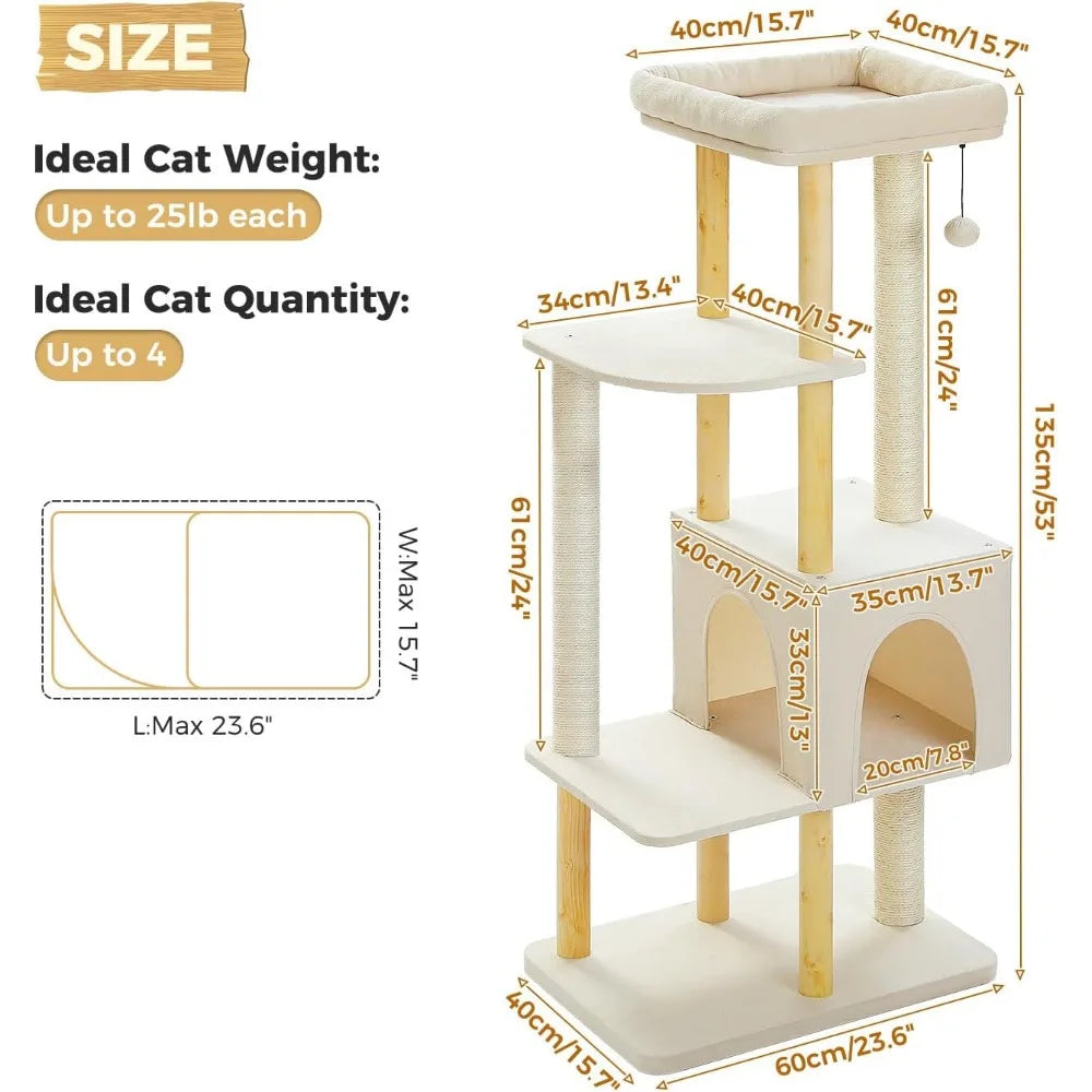 PAWZ Road Cat Tree Tower Multi Level Condos Indoor Friendly