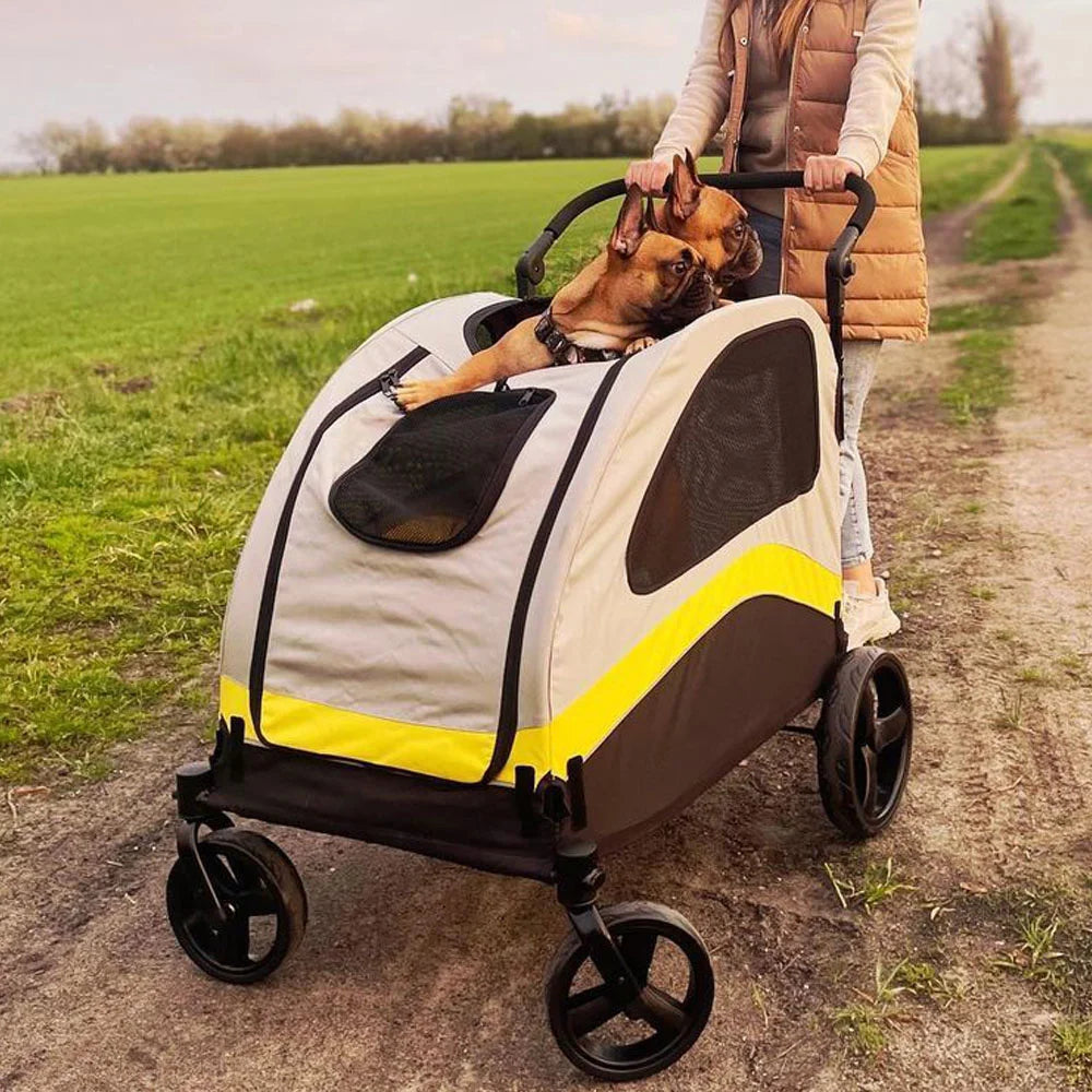 Premium Dog Stroller Four Wheel Foldable Travel Jogger