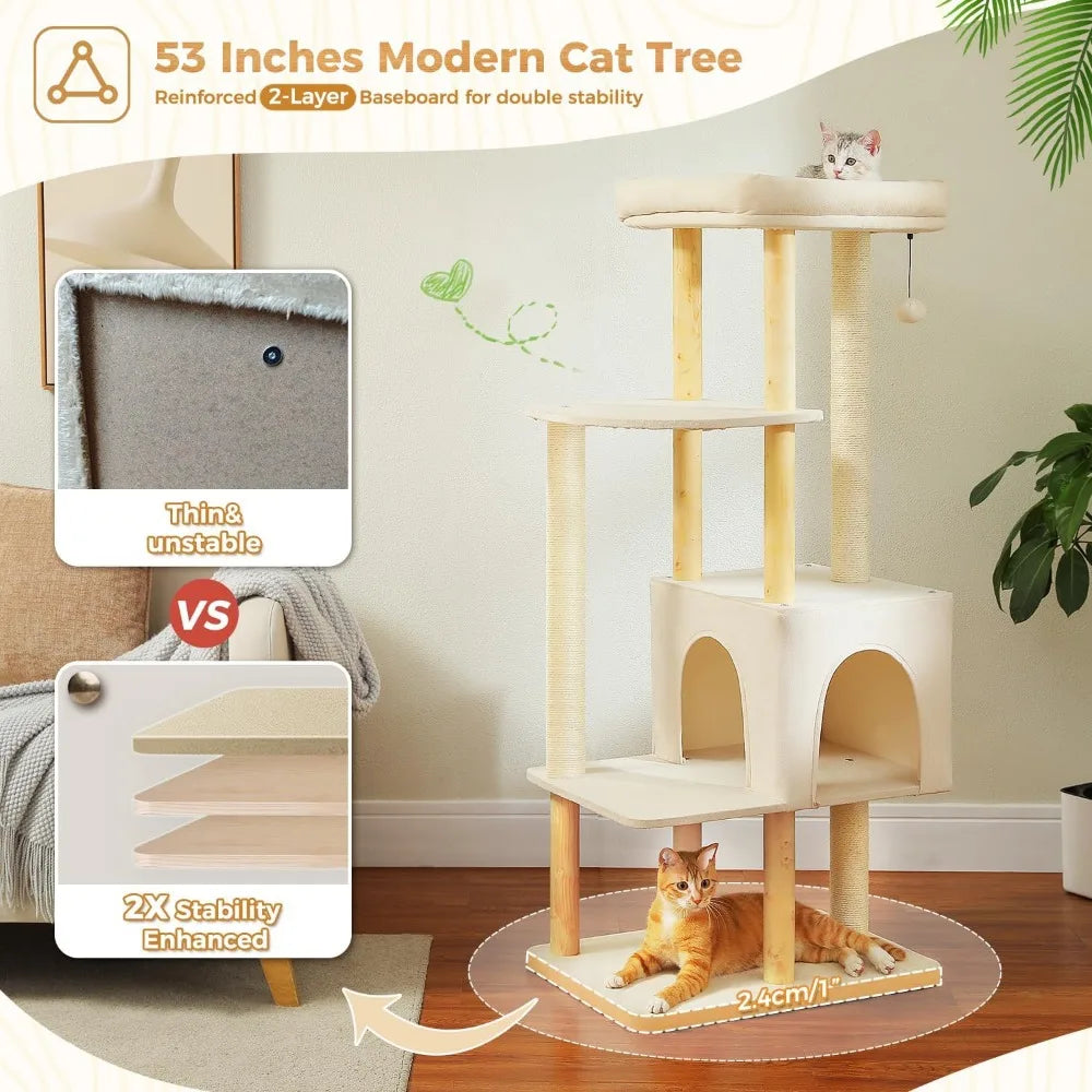 PAWZ Road Cat Tree Tower Multi Level Condos Indoor Friendly
