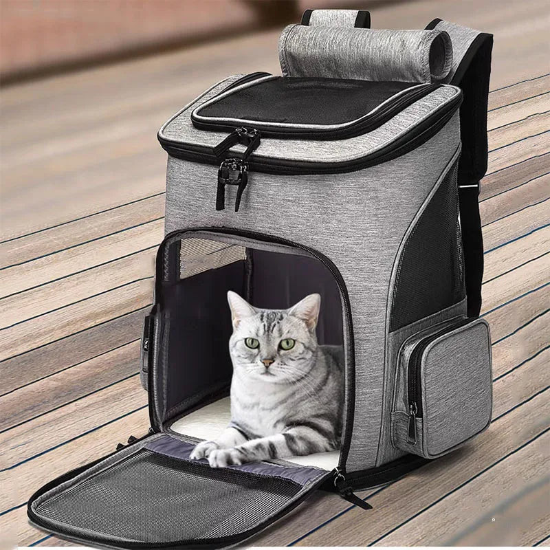 Breed Breathable Cat and Dog Carrier Backpack Travel Bag