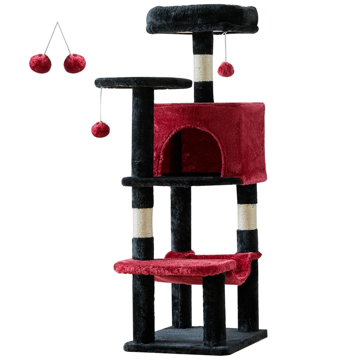 JHK Cat Tree Tall Multi Cat Climbing Tower With Sisal Posts