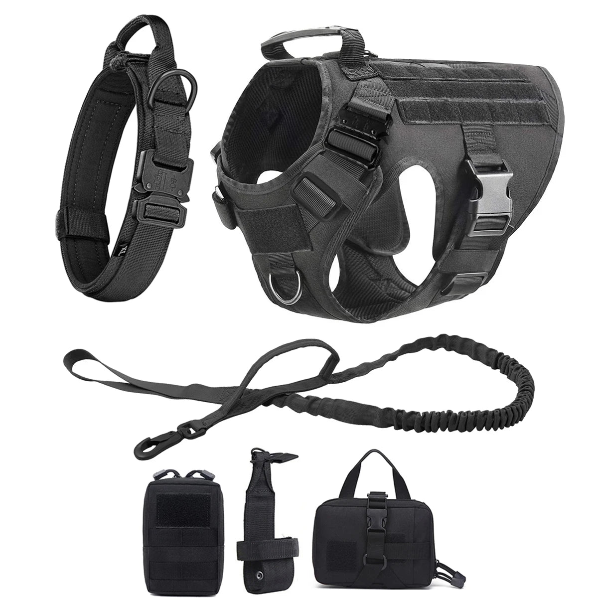 PATYOCATCN Tactical Dog Harness With MOLLE Pouches For Training