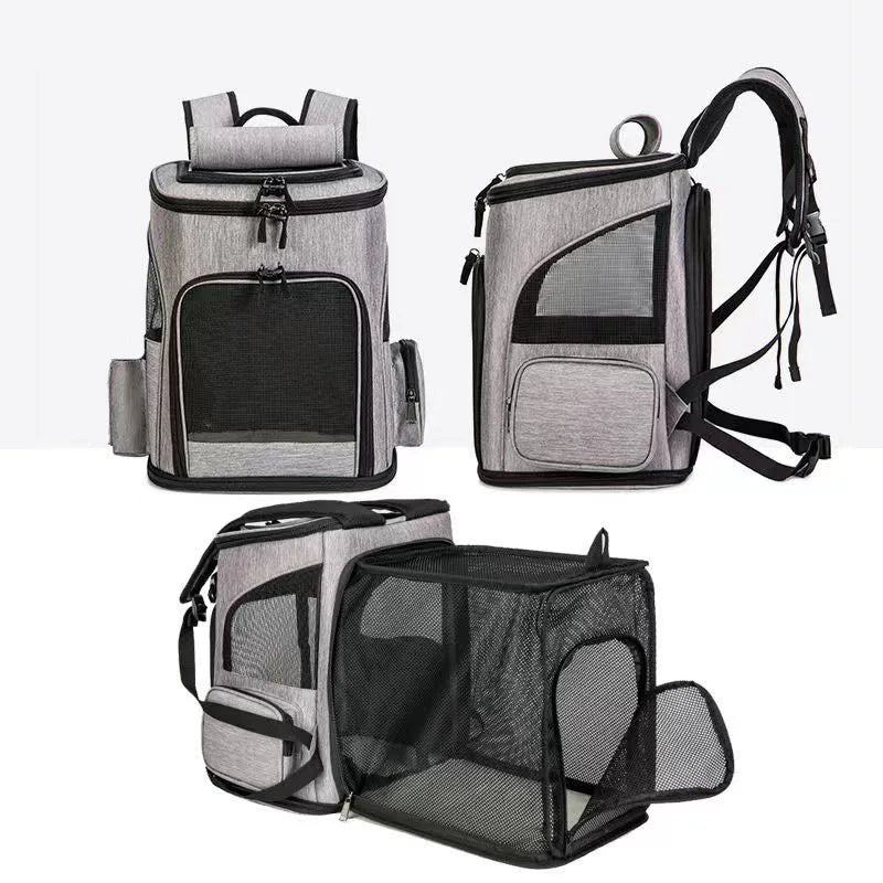 Breed Breathable Cat and Dog Carrier Backpack Travel Bag