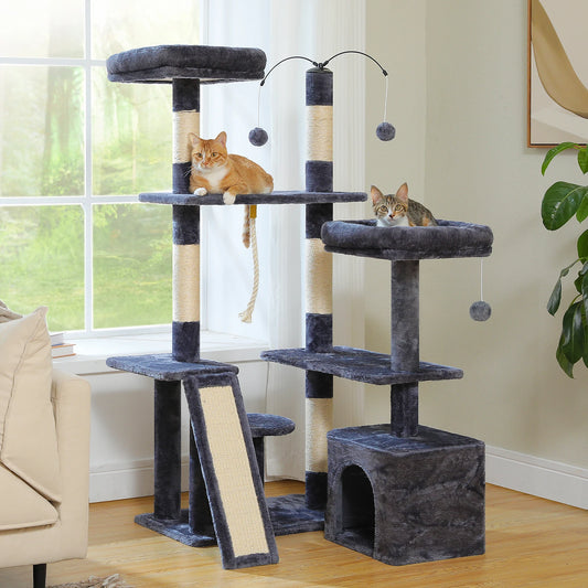 PAWZ Road Five Level Cat Tree Tower Sisal Scratching Posts
