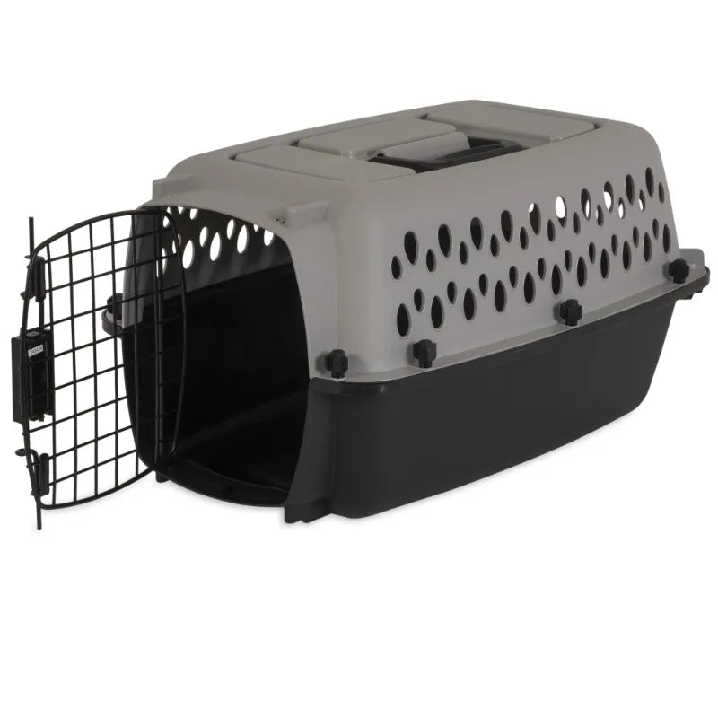 Plastic Pet Kennel Portable Dog Crate For Pets Up To 10 Lbs