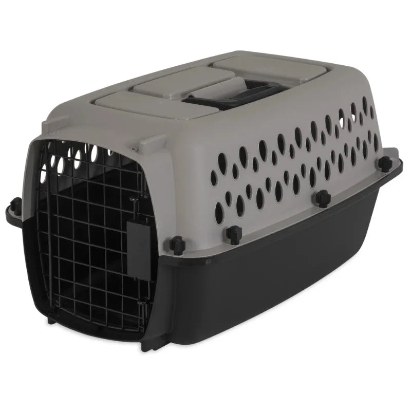 Plastic Pet Kennel Portable Dog Crate For Pets Up To 10 Lbs