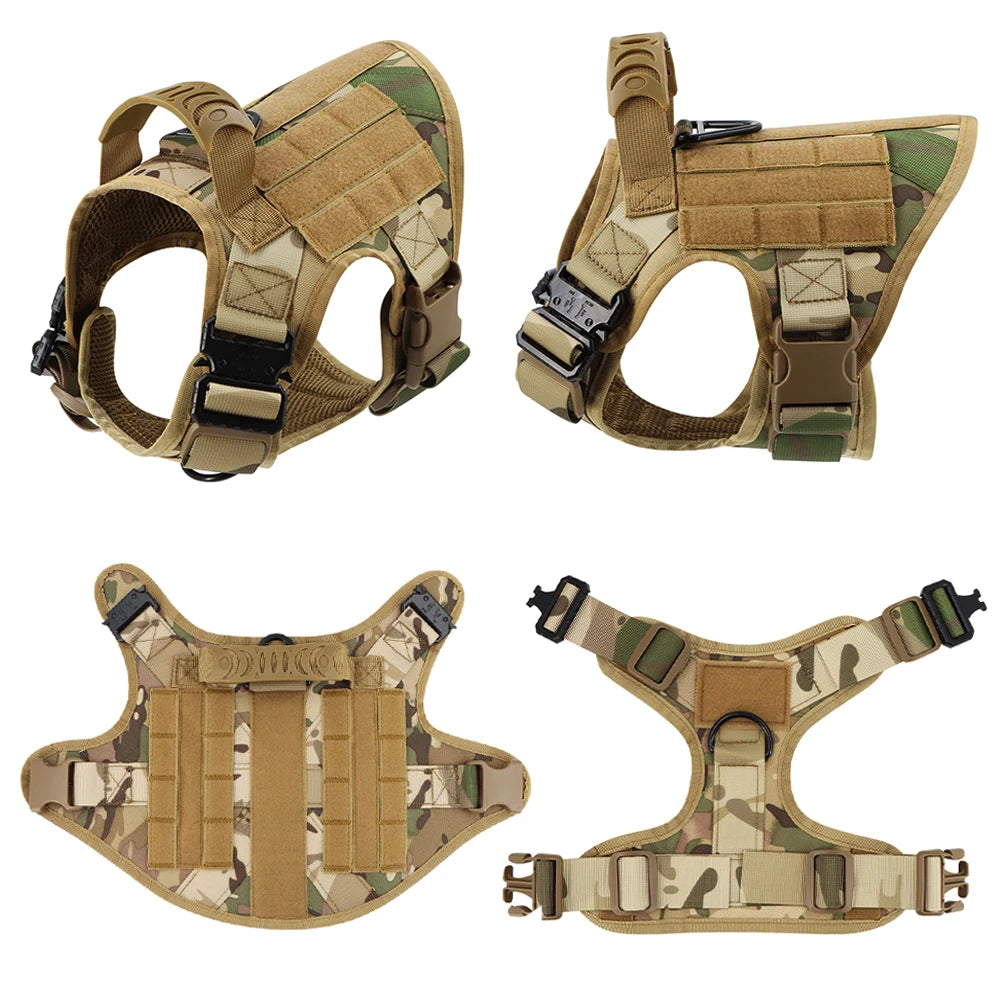 PETRAVELCN Tactical Dog Harness Leash Set For Working Dogs