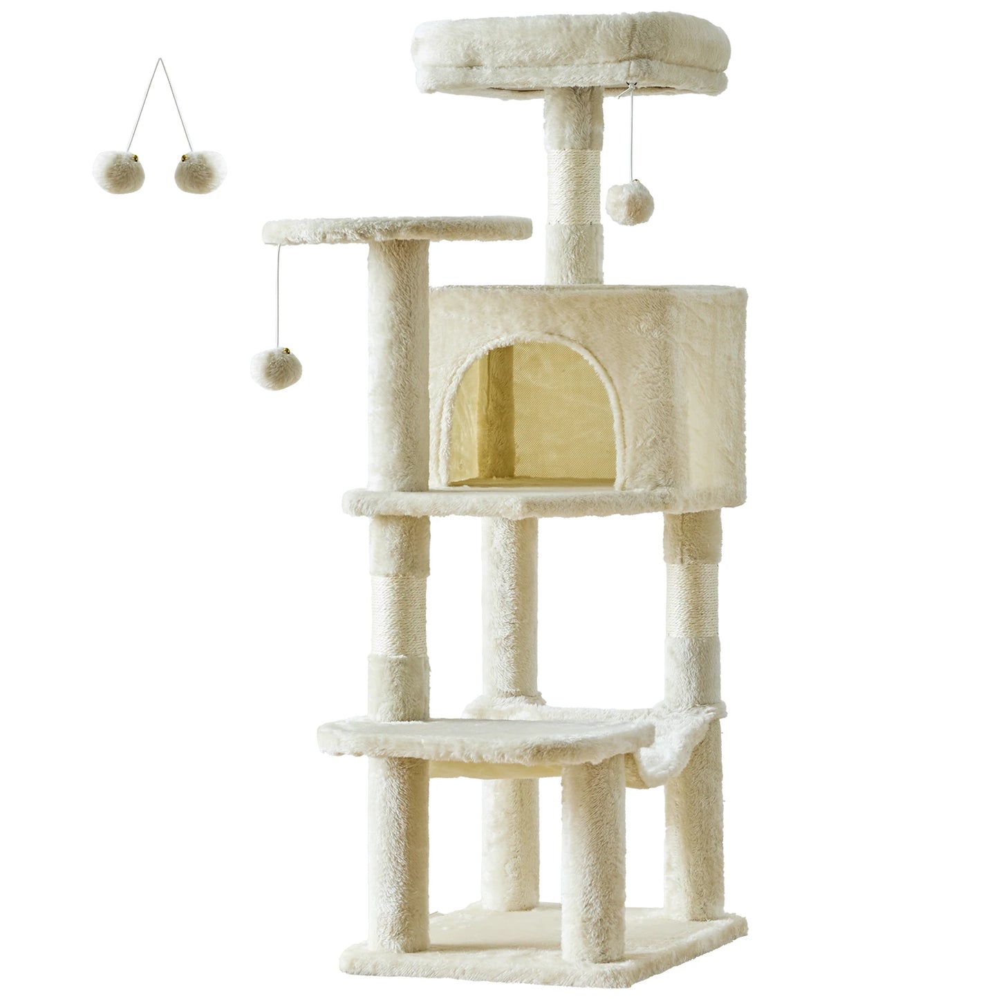 JHK Cat Tree Multi Level Indoor Climbing Tower With Sisal Posts