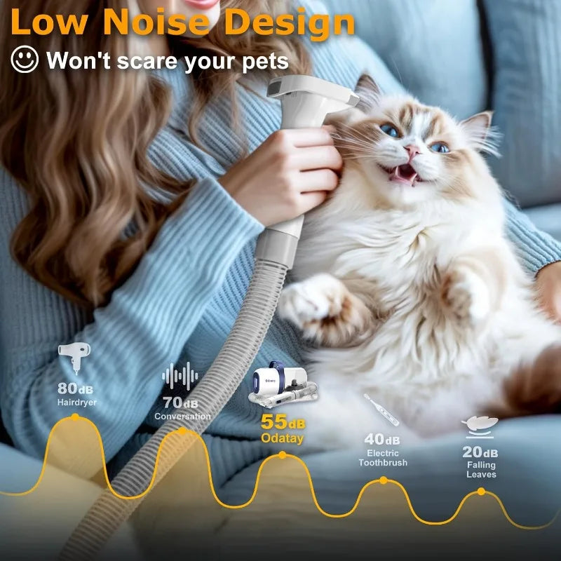 Dog Grooming Vacuum Kit With Clipper Nail Grinder