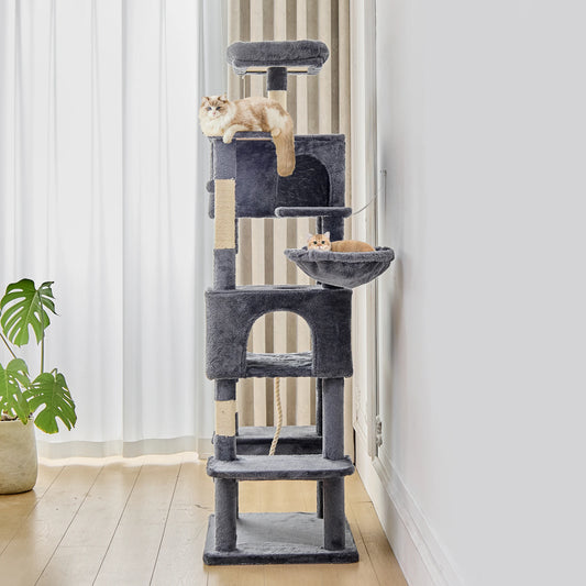 JHK Cat Tree Tower With Condo And Sisal Scratching Posts