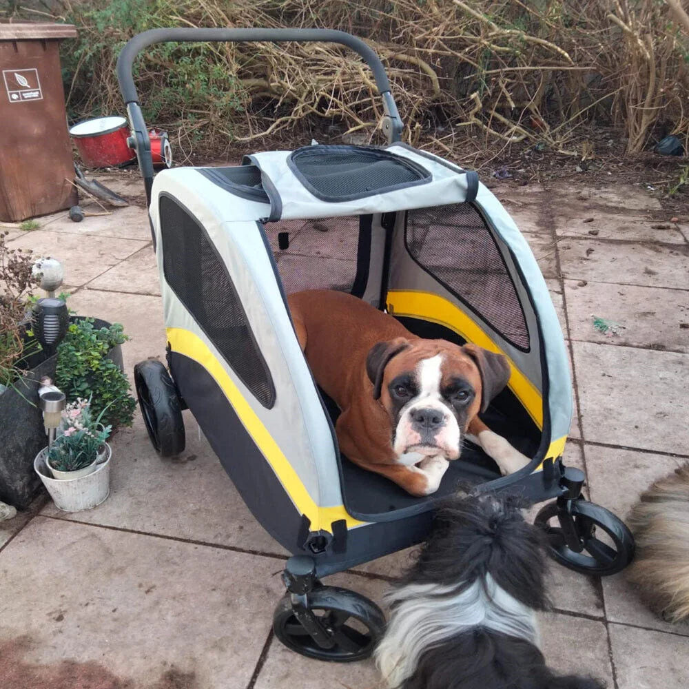 Premium Dog Stroller Four Wheel Foldable Travel Jogger