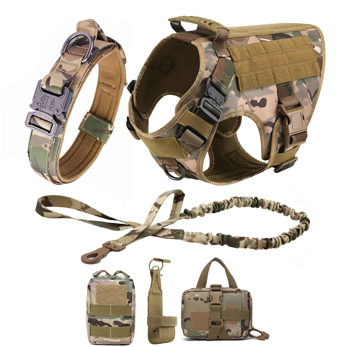 PATYOCATCN Tactical Dog Harness With MOLLE Pouches For Training