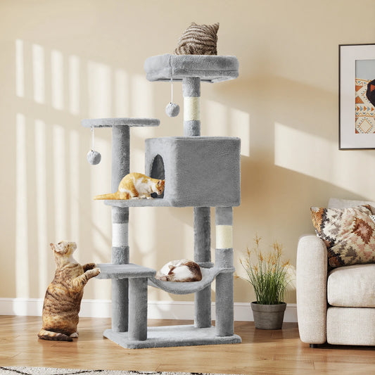 JHK Cat Tree Tall Multi Cat Climbing Tower With Sisal Posts