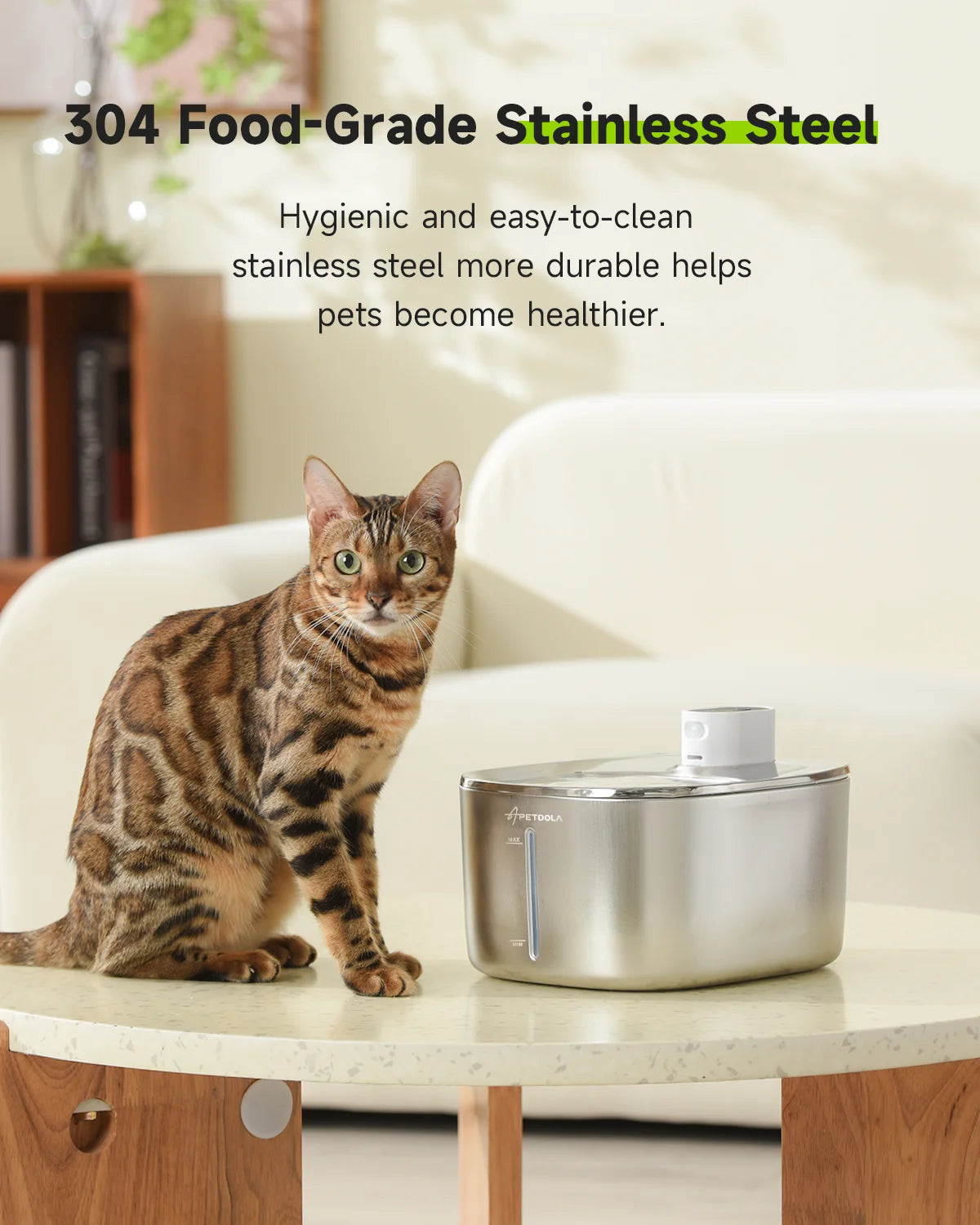 APETDOLA Wireless Cat And Dog Water Fountain With Auto Sensor