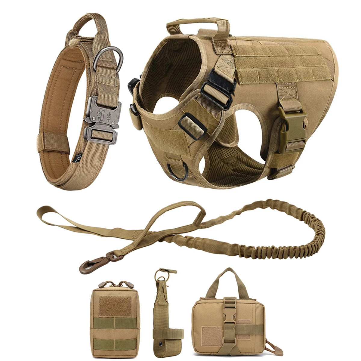 PATYOCATCN Tactical Dog Harness With MOLLE Pouches For Training