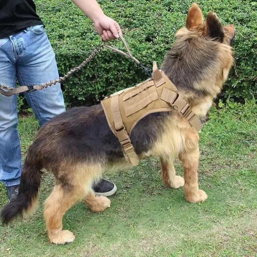 High Concerned Tactical Dog Harness with Handle and Molle Vest
